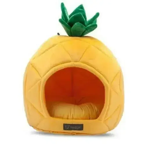 Pineapple Shape Micro Flees Pet Bed for Small Dogs & Cats