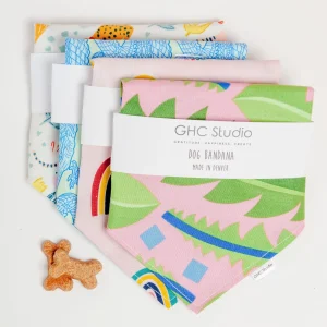 Pink & Green Palm Leaf Bandana (FINAL SALE)