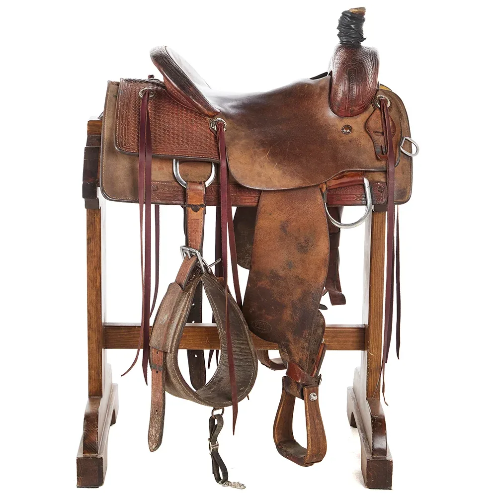Pish Saddlery Used 16in 1/2 Breed Basket Stamp Ranch Cutter - Image 2