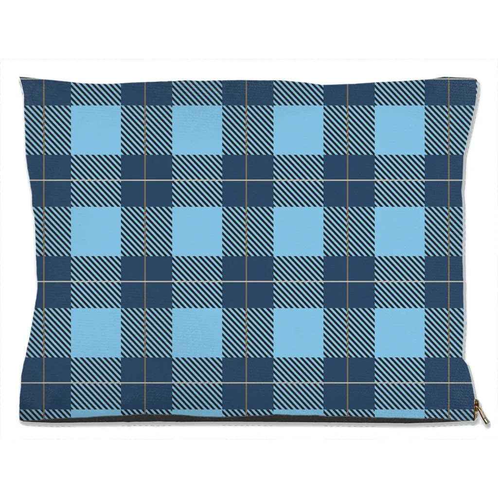 Plaid Blue Dog Bed - Image 2