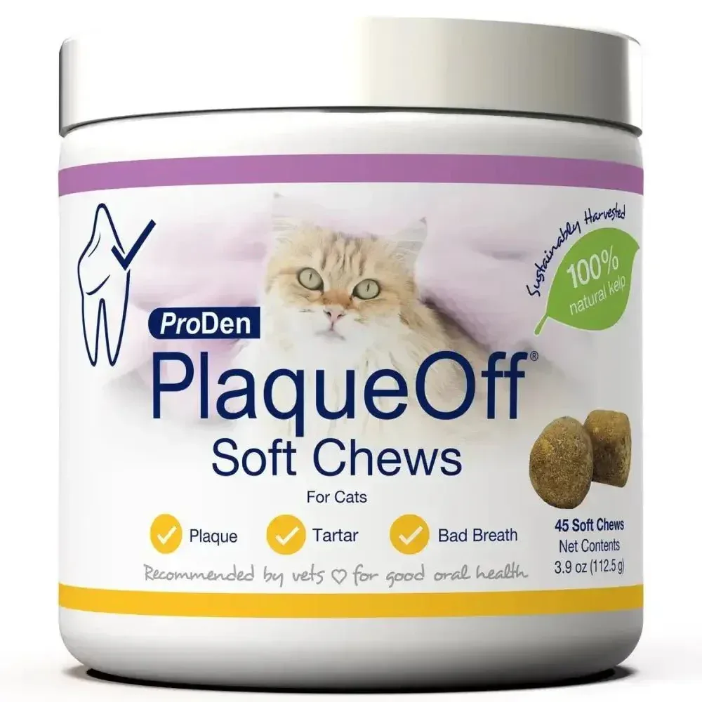 PlaqueOff Cat Soft Chews Treats 45ct