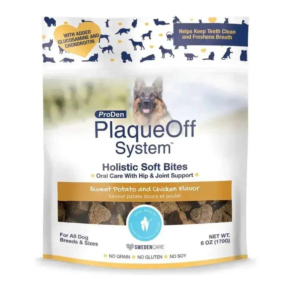 PlaqueOff Soft Bites for Dogs - Holistic Oral Care with Hip & Joint Support