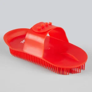 Plastic Curry Comb Red