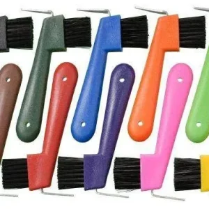 Plastic Hoof Pick Brush Combo Purple