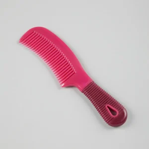 Plastic Mane Comb with Handle - Large Wine & Fuchsia