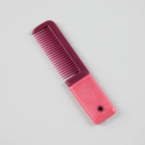 Plastic Mane Comb with Handle - Small Wine & Fuchsia