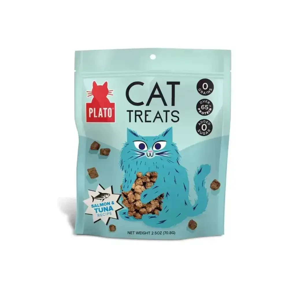 Plato Air-Dried Cat Treats Tuna & Salmon Recipe 2.5oz
