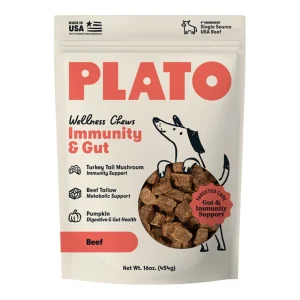 Plato Dog Immunity & Gut Wellness Chews, 16oz
