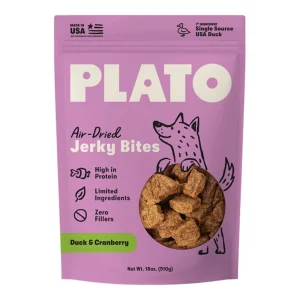 Plato Dog Jerky Bites, Duck With Cranberry 18oz