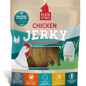 Plato Dog Jerky Chicken With Goat'S Milk 16oz.