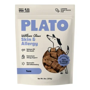 Plato Dog Skin & Allergy Wellness Chews, 8oz