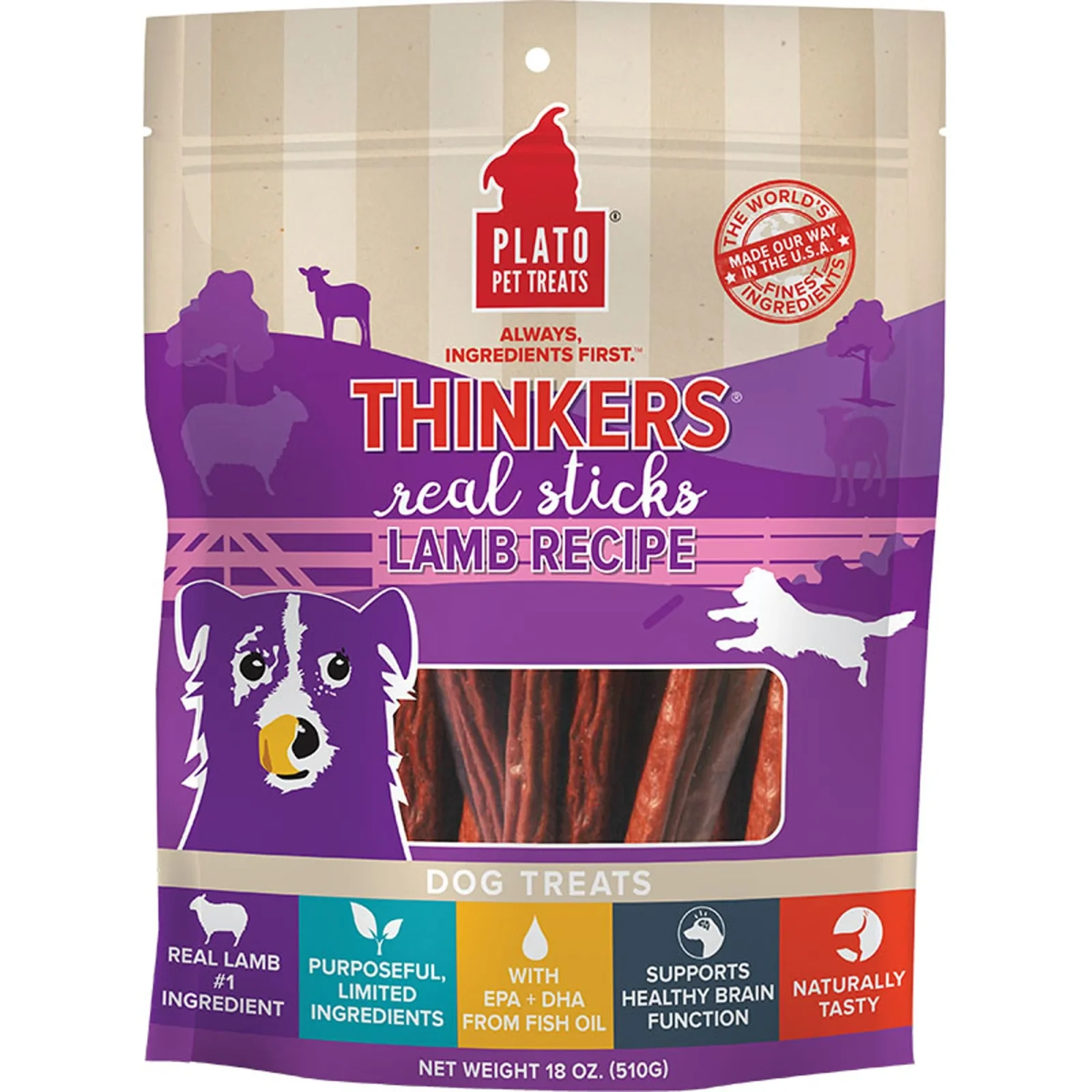 Plato Dog Thinkers Lamb 18oz.