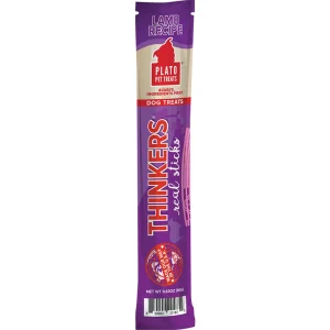 Plato Thinkers Single Lamb Dog Treats, 12-Count
