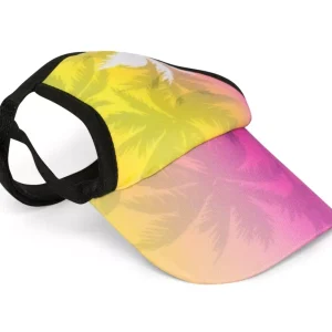 PLAYA PUP | Dog Visor in Palm Tree Pink