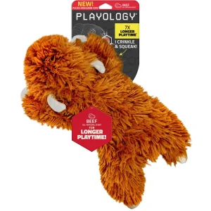 Playology® Highland Cow Plush Squeaker Dog Toy, Beef Scent