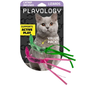 Playology Lizards with Bugs Cat Toy, 2 Pack