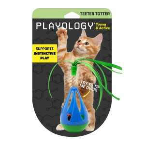 Playology Wobbler with Feather Cat Toy