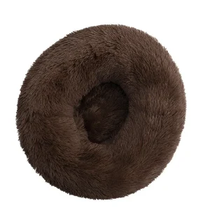 Plush Donut Dog Bed – Fluffy Faux Fur, 50–100cm