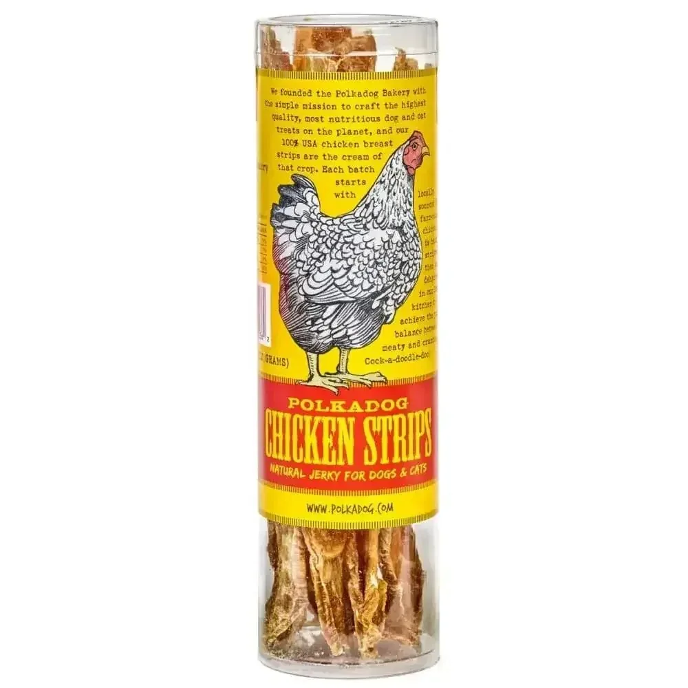 Polka Dog Chicken Strips Dog & Cat Treats 4oz Tube
