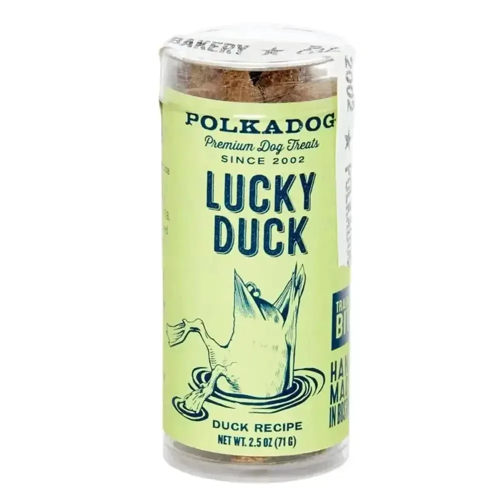 Polka Dog Lucky Duck Bits Mini Tube Dog Treats