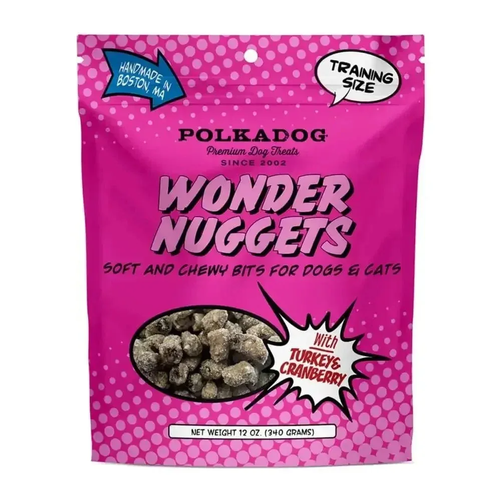 Polka Dog Wonder Nuggets Turkey and Cranberry Chewy Training Treats