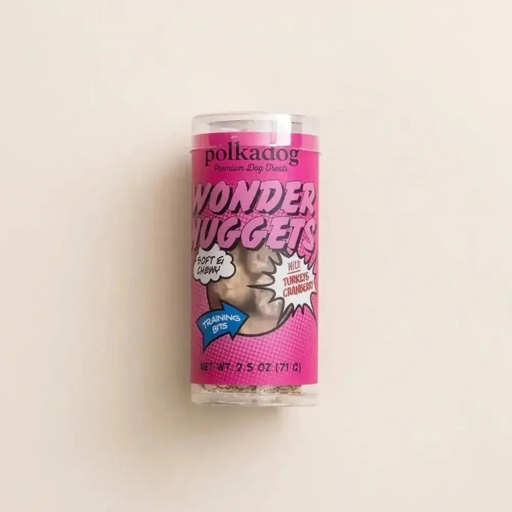 Polkadog Wonder Nuggets Training Bits Turkey & Cranberry Soft & Chewy Dog and Cat Treats Mini Tube 2.5oz