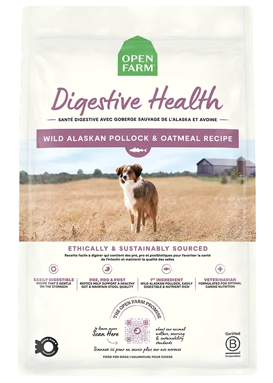 Pollock & Oatmeal Digestive Health Dog Kibble