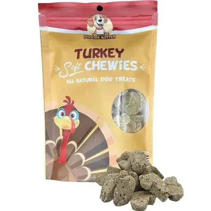Poochie Butter Turkey & Sweet Potato Soft Chewy Dog Treats 8oz