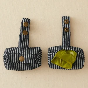 Poop Bag Holder in Navy Pinstripe (FINAL SALE)