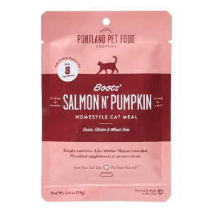Portland Cat Grain-Free Boot's Salmon N Pumpkin, 2.8 oz each, Case of 12