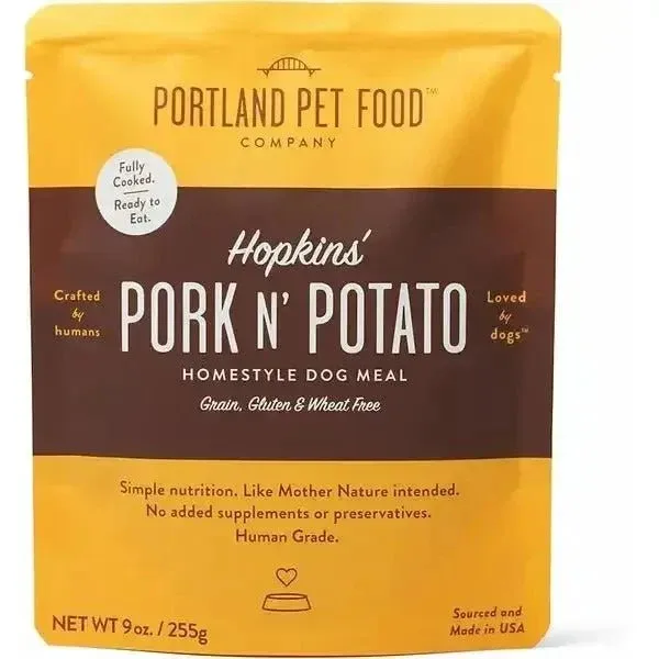 Portland Pet Food Company Hopkins' Pork N' Potato Homestyle Wet Dog Food Topper 8/9oz