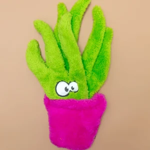 Potted Aloe Vera Unstuffed Dog Toy (Made in the USA) <>