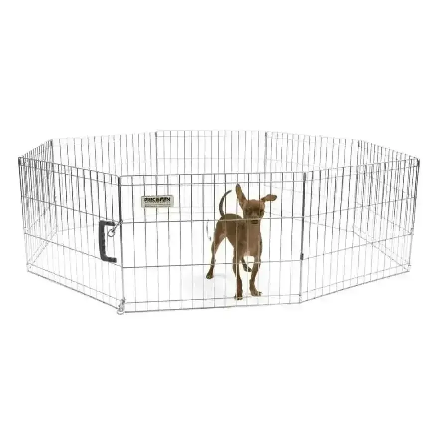 Precision Pet Products Exercise Pen Silver
