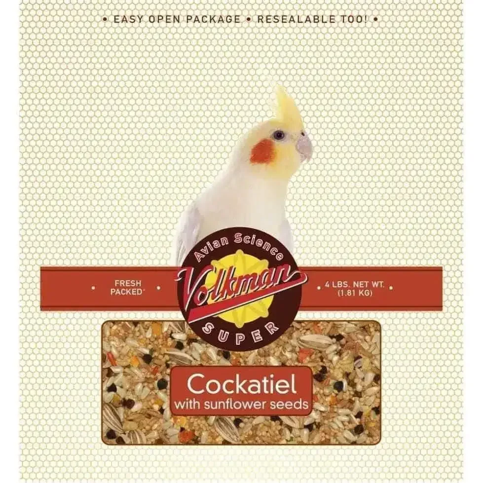 Premium Cockatiel Bird Food Treat with Sunflower Seed - Avian Science Super Diet