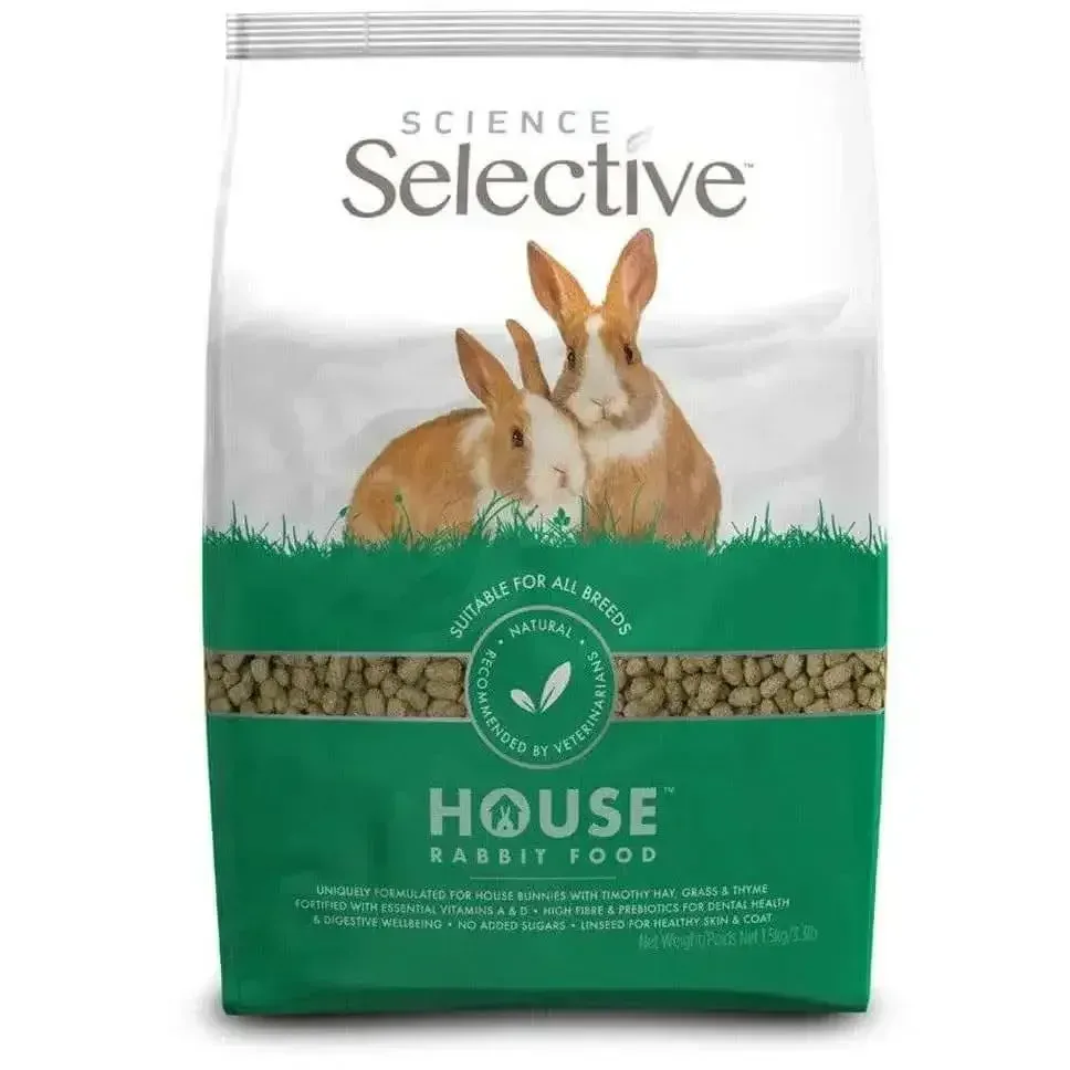 Premium House Rabbit Dry Food - Science Selective 3.3 lb for Happy, Healthy Bunnies