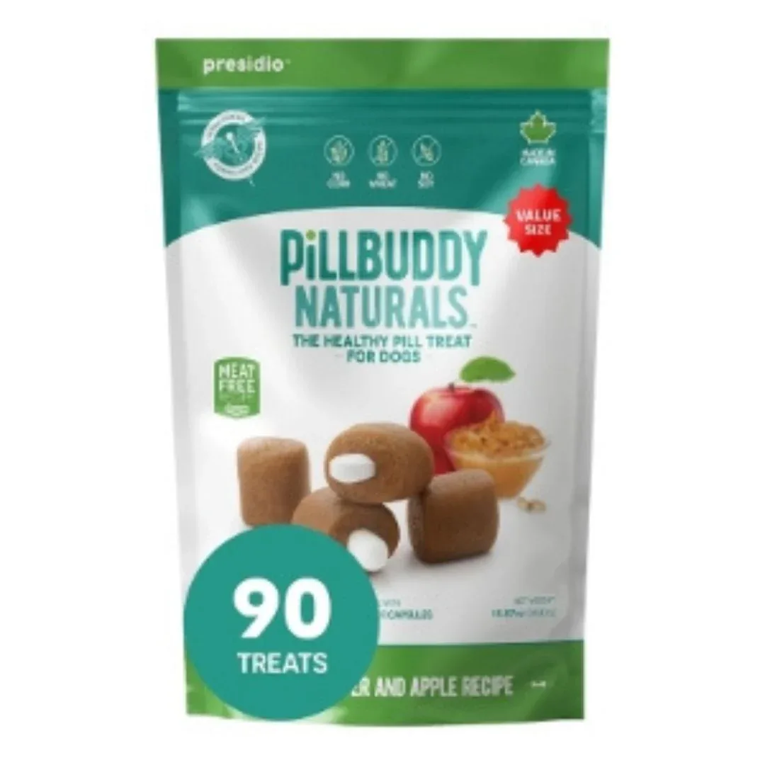 Presidio Dog Pill Buddy, Natural Peanut Butter & Apple, 90 Count
