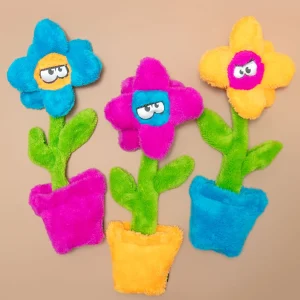 Pretty Potted Flower Unstuffed Dog Toy (Made in the USA) <>