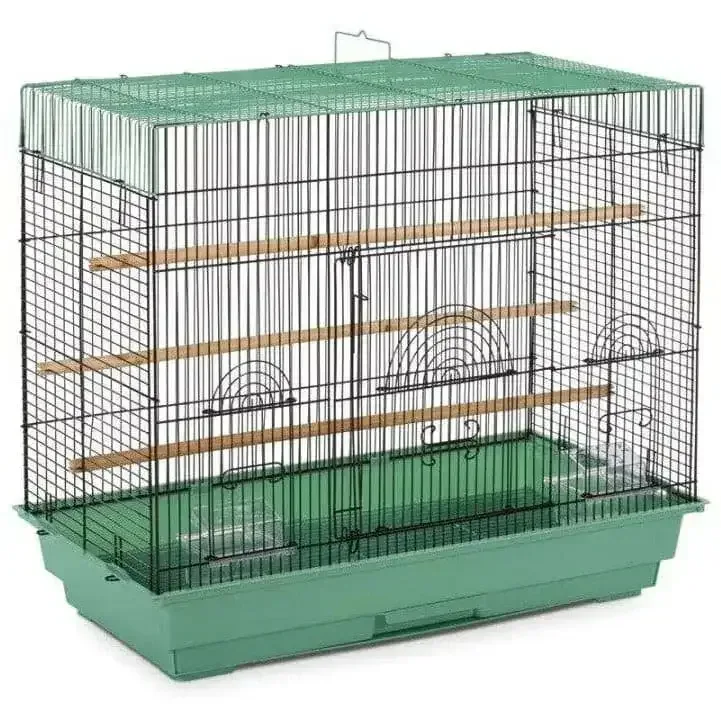 Prevue Pet Products 1804 Pre-Packed Flight Bird Cage Black/Sage Green, White/Lilac