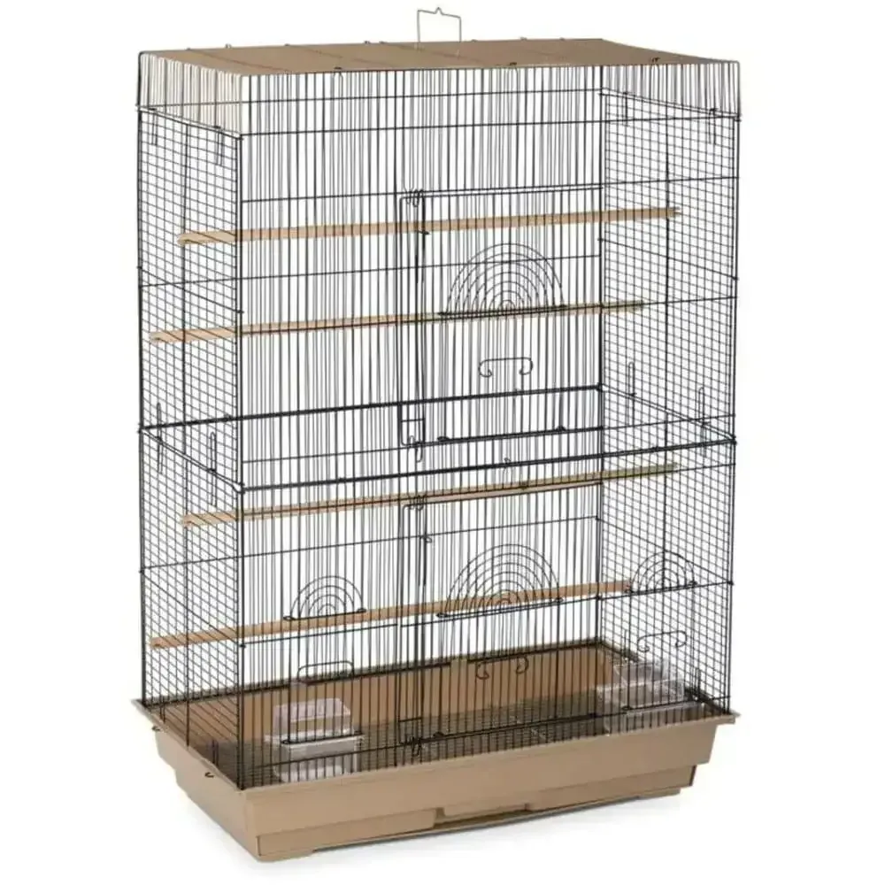 Prevue Pet Products 42614 Pre-Packed Flight Bird Cage White/Blue, Black/Brown 2ea/2 pk