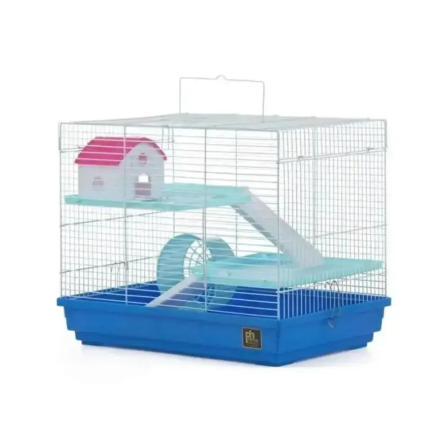 Prevue Pet Products Critter Clubhouse Hamster Cage Blue, White