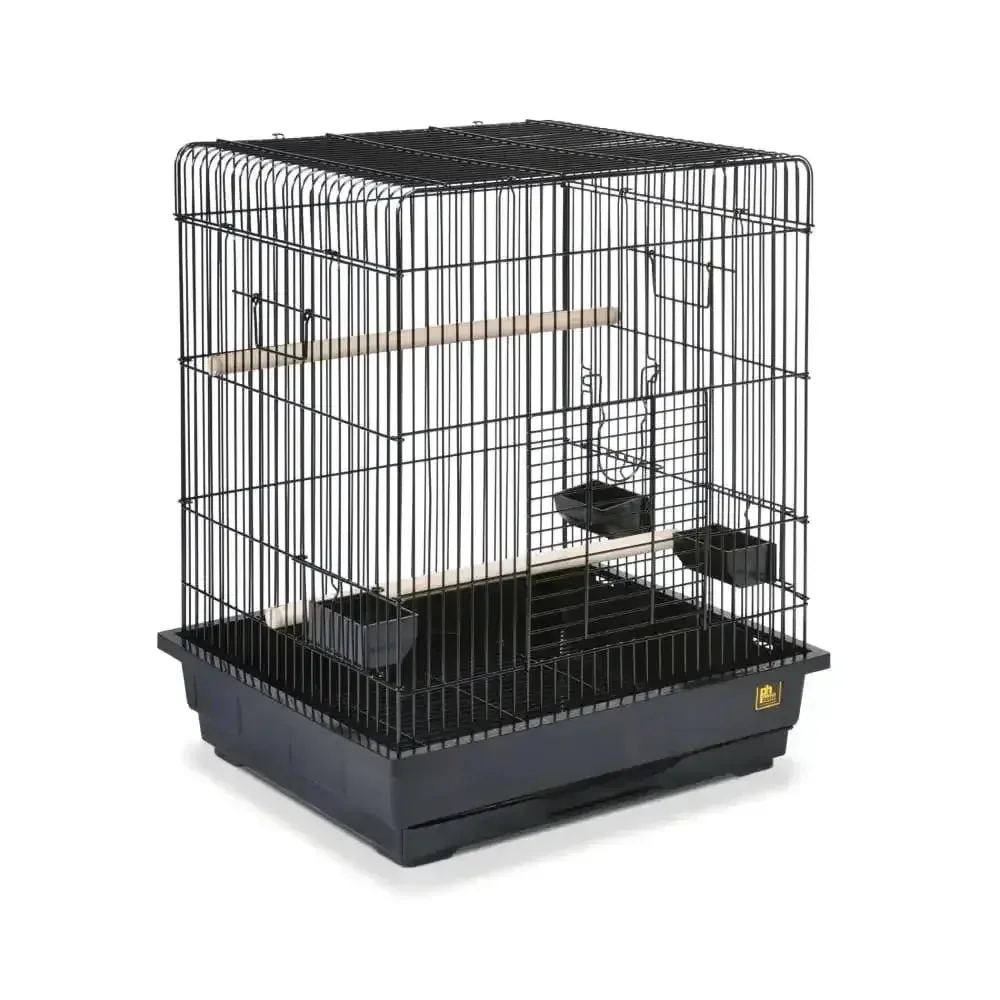 Prevue Pet Products Square Roof Parrot Bird Cage Black