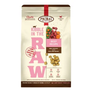 Primal Cat Kibble in The Raw Beef, 1.5 lb