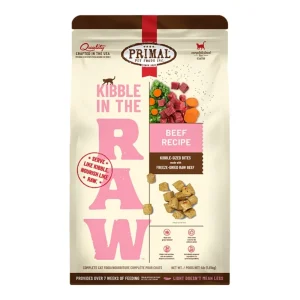 Primal Cat Kibble in The Raw Beef, 4 lb