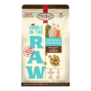 Primal Cat Kibble in The Raw Chicken & Fish, 4 lb