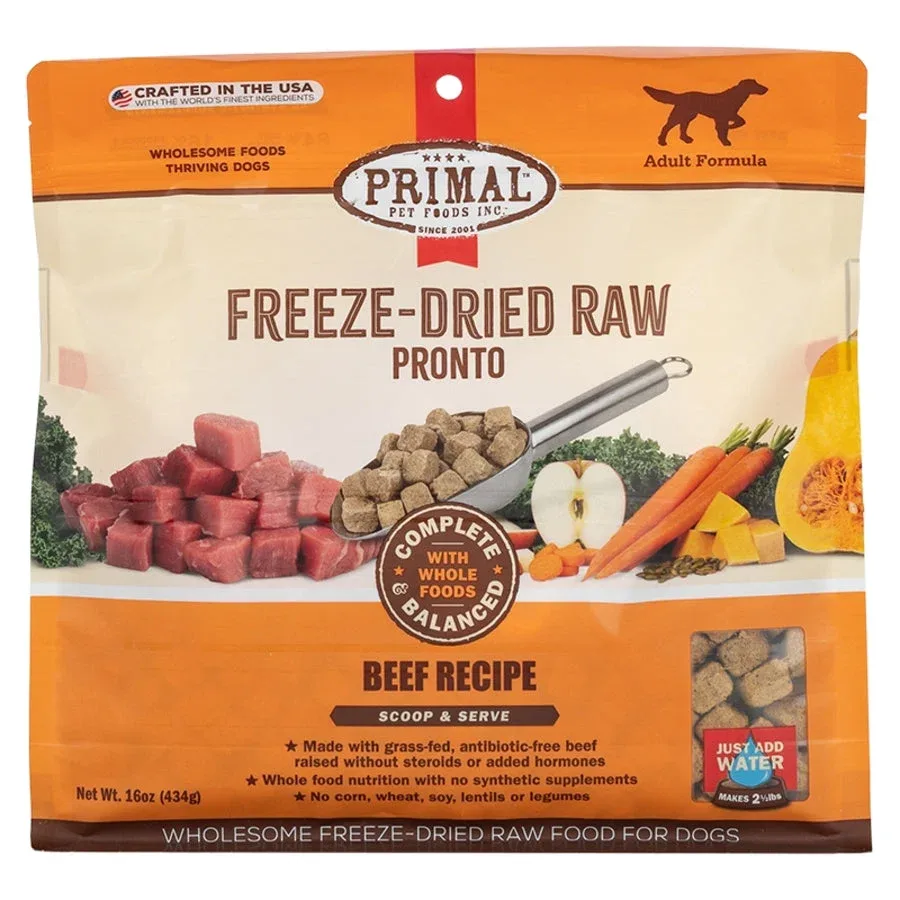 Primal Dog Freeze-Dried Pronto Beef 16oz.