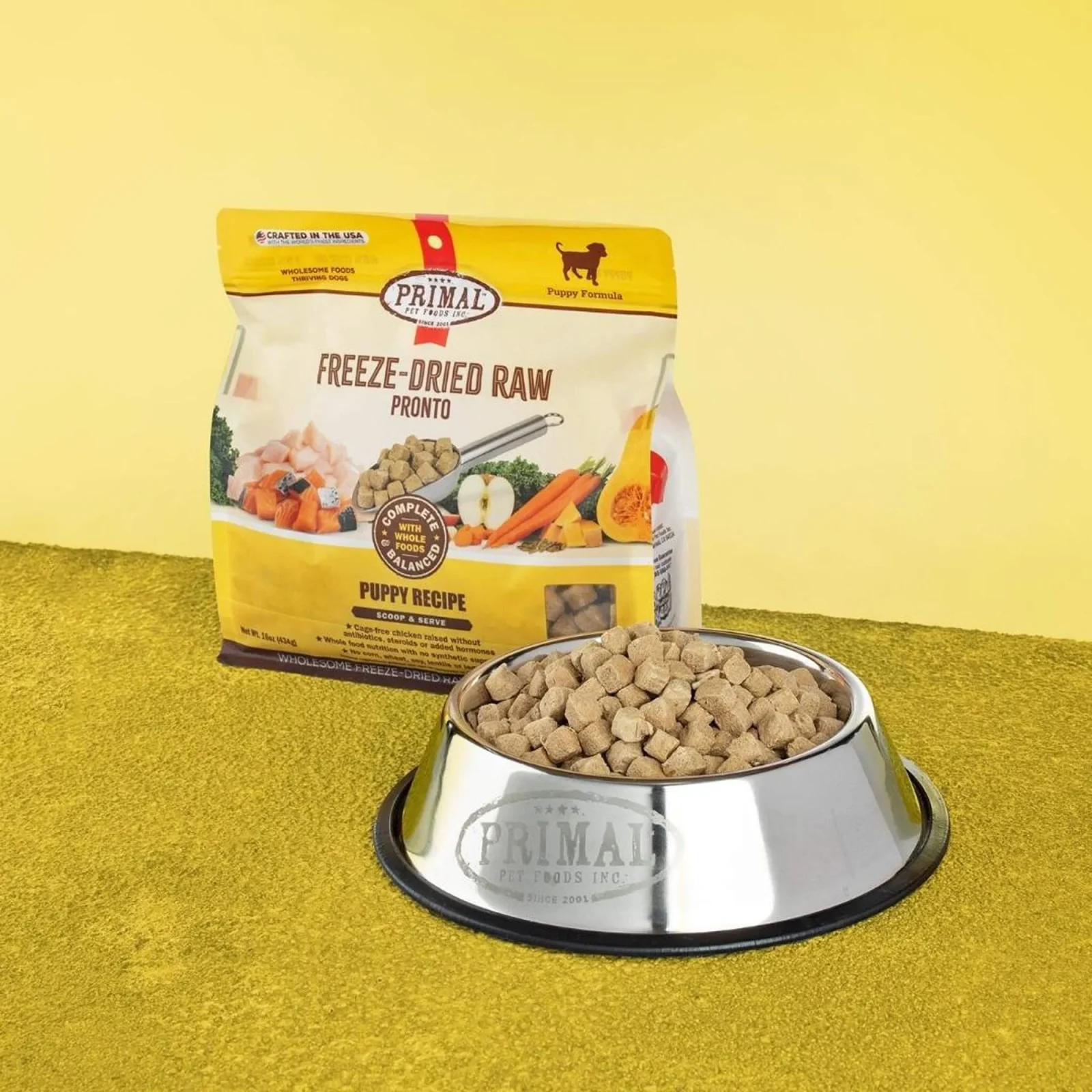 Primal Dog Freeze-Dried Pronto Puppy Chicken Salmon 16oz. - Image 2
