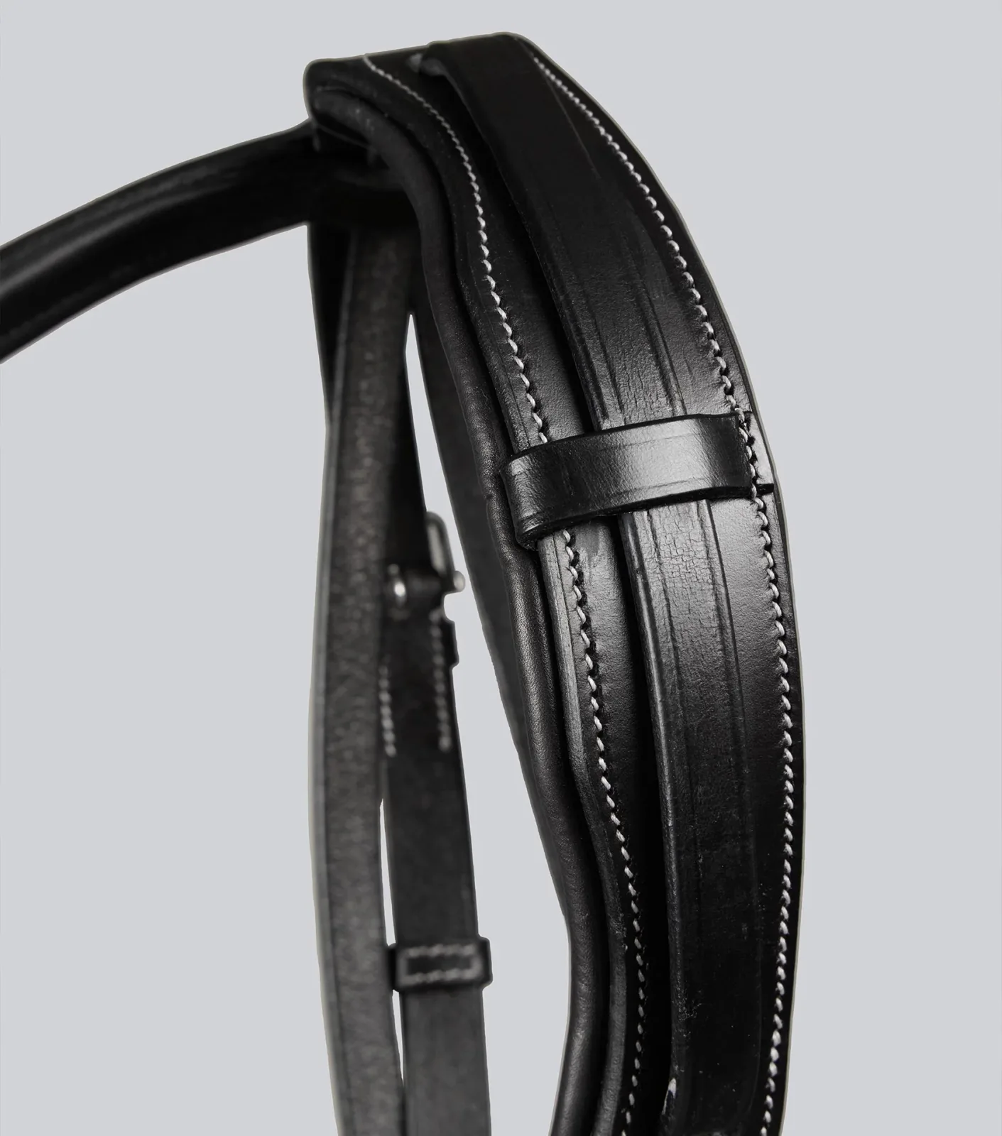 Pro Elevator Snaffle Bridle with Flash Black - Image 2