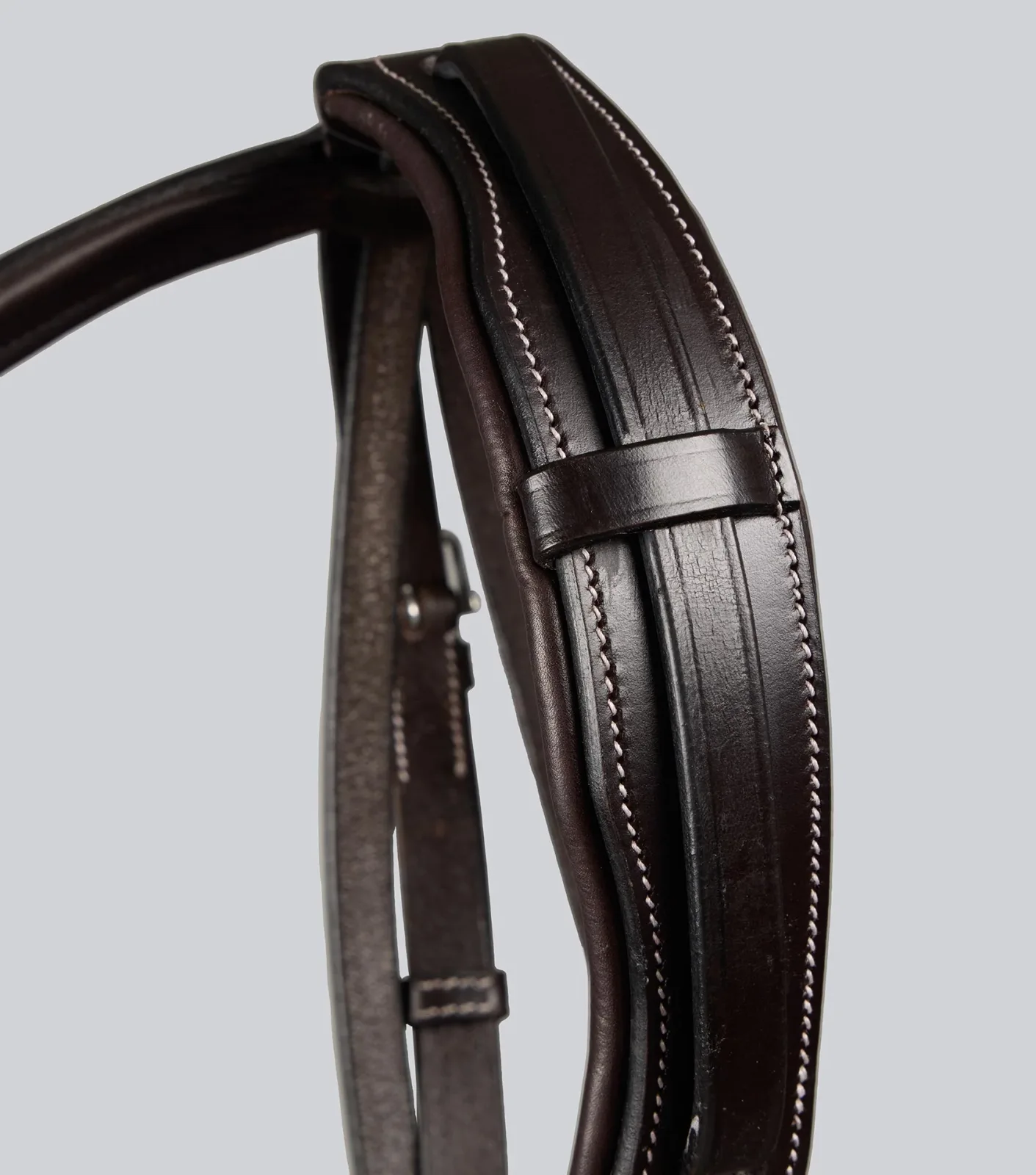 Pro Elevator Snaffle Bridle with Flash Dark Havana - Image 2