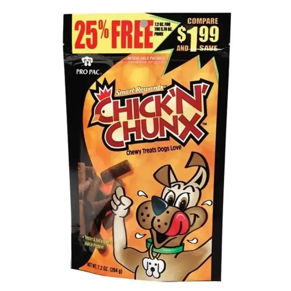 Pro Pac Chick 'N' Chunks Chewy Dog Treats 7.2 oz