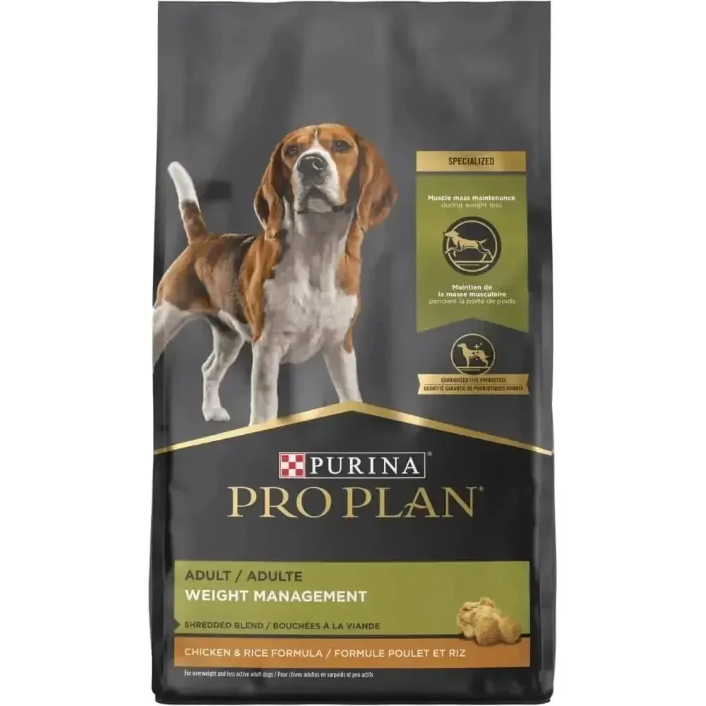 Pro Plan Weight Management Shredded Blend Chicken & Rice Dog